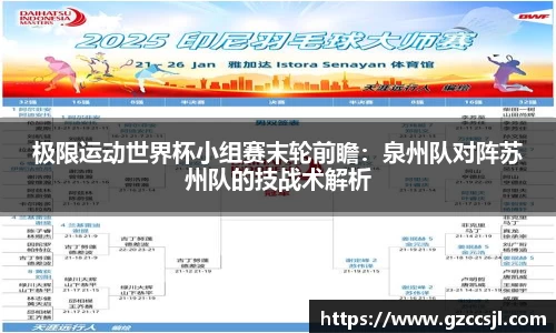 极限运动世界杯小组赛末轮前瞻：泉州队对阵苏州队的技战术解析