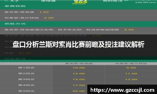 盘口分析兰斯对索肖比赛前瞻及投注建议解析